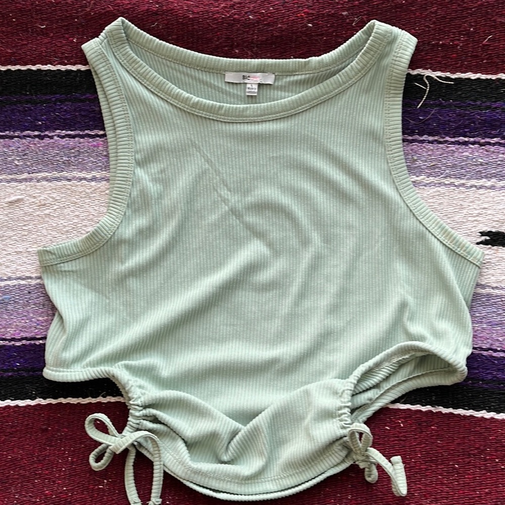 NWOT Side Tie crop Tank Top